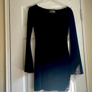 Black velvet dress